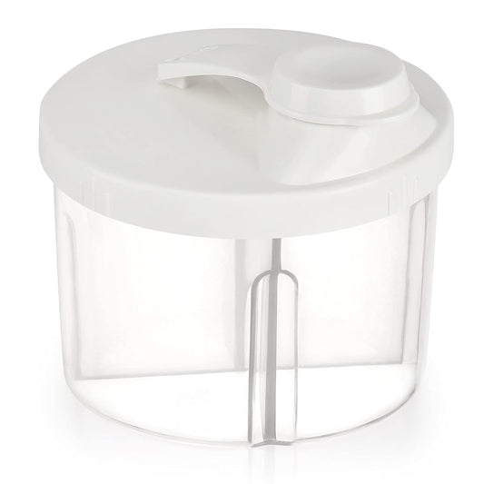 Accmor Baby Formula Dispenser On The Go, Non-Spill Rotating Four-Compartment Formula Container to Go, Milk Powder Kids Snack Container for Infant Toddler Travel Outdoor, White