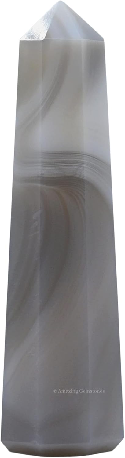 Amazing Gemstone Agate Crystal Towers ~ Natural Healing Crystal Point Obelisk for Reiki Healing and Crystal Grid (2 to 3 INCH)