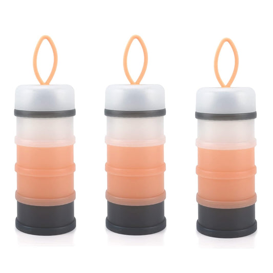 Accmor 3 Pack Baby Formula Dispenser On The Go, Stackable Formula Dispenser Formula Container to Go, Non-Spill Portable Milk Powder Kids Snack Storage Container, BPA Free