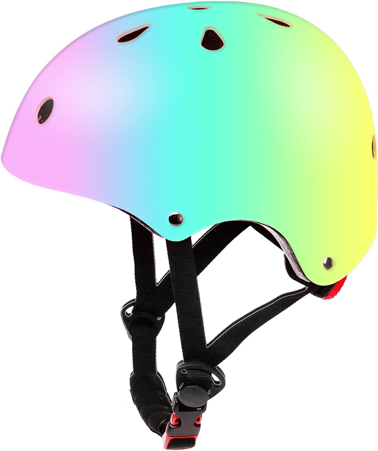 Color Gradient Adjustable Kids Bike Helmet Toddler Helmets for 3-5-8-14 Years Kids Girls Boys Youth Bicycle Helmet for Scooter Balance Bike Roller Skating Skateboard
