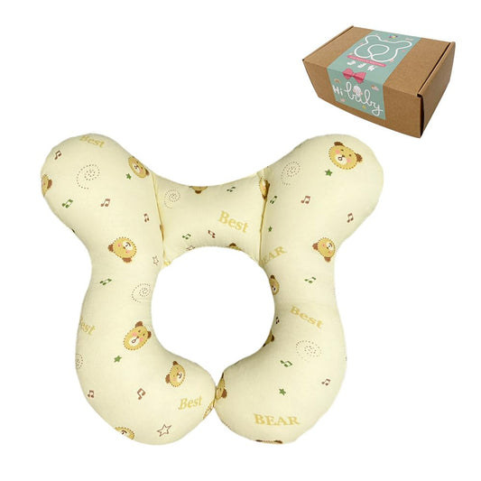 Baby Head Rest Pillow for Stroller Cartoon Neck Chin Support Pillows for Infants Toddler Neck Protection Cushion for Travelling, Music Bear