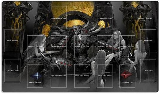 New Mlikemat Playmat Erebus The Underworld Monarch TCG CCG OCG Trading Card Game Mat with Zones + Free Bag (ZD039-429-A)