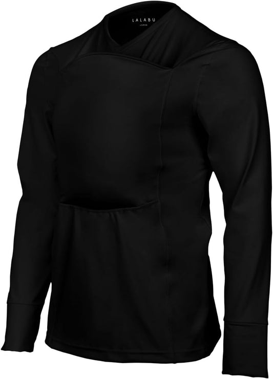 Lalabu The Dad Shirt | Hands-Free Baby Carrier for Dad with Kangaroo Pouch | Engineered for Bonding, Safety, & Comfort for Newborns Up to 15 Lbs. | CPSC Compliant
