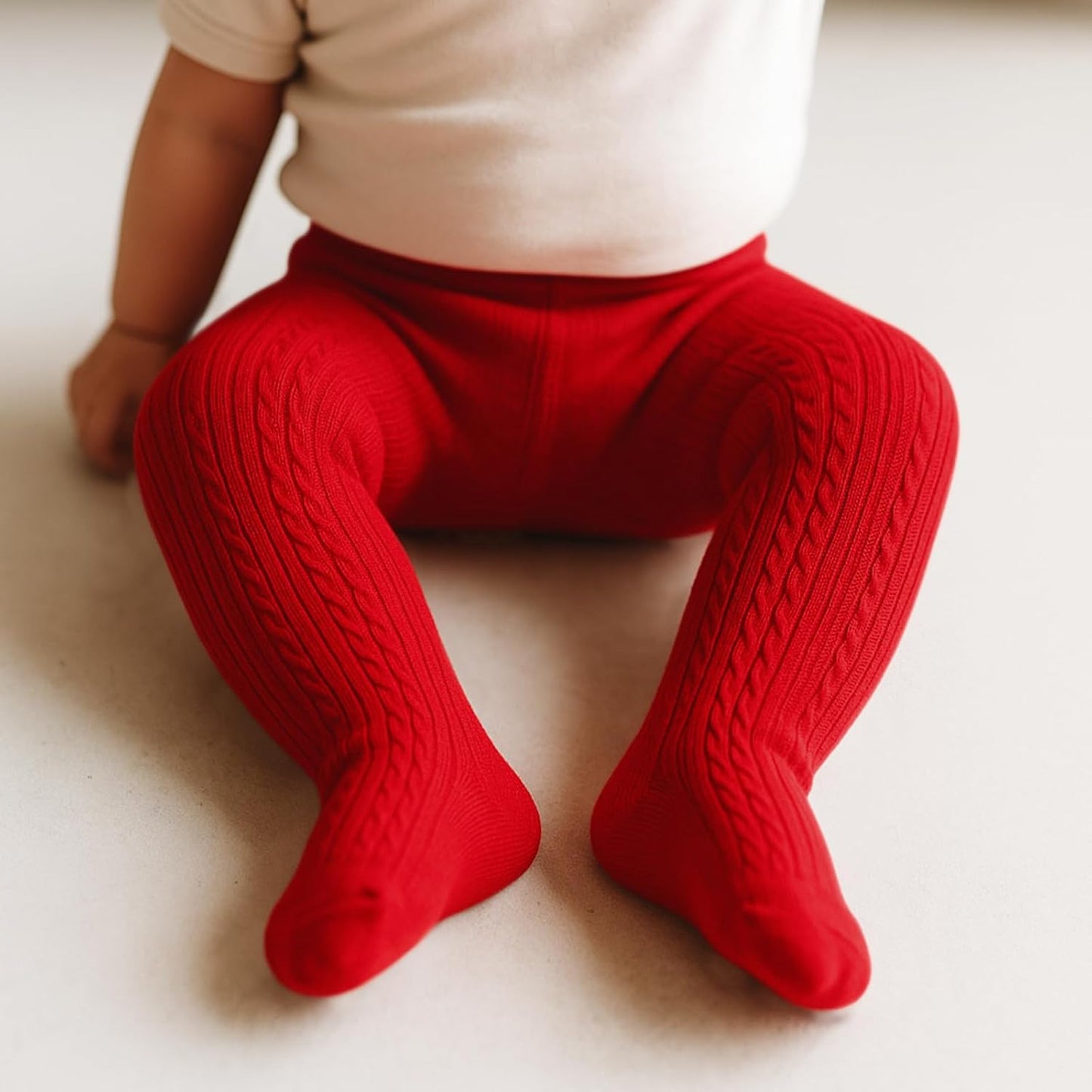 American Trends Baby Tights for Girls Cable Knit Cotton Leggings Newborn Pantyhose Soft Seamless Iinfant Stockings
