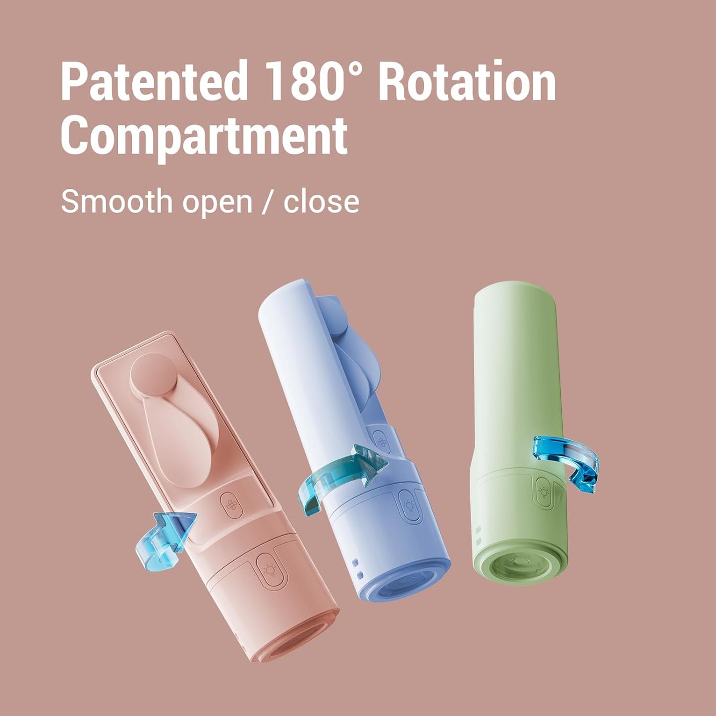 Airluxe Mini 3-in-1 Portable Fan Rechargeable- Handheld Fan with 35-Hour Battery Life, Fast Charging Power Bank&Flashlight- Personal Fan for Travel, Vacation, and Festival Essentials Pink