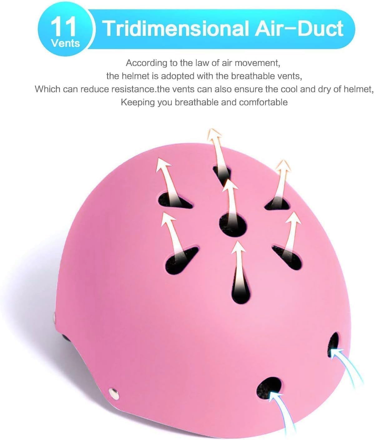 Color Gradient Adjustable Kids Bike Helmet Toddler Helmets for 3-5-8-14 Years Kids Girls Boys Youth Bicycle Helmet for Scooter Balance Bike Roller Skating Skateboard