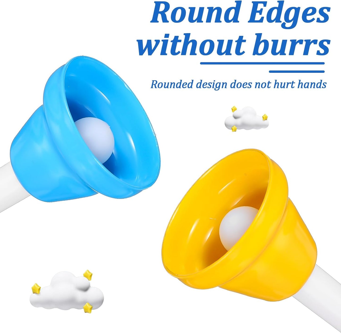 8 Notes Hand Bells, Musical Hand Bell Set with Colorful Design, 8 Pack Colorful Handbells, Durable Iron Bells for Kids Adults, School, Church Choir (4.3 Inch)