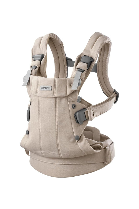 BabyBjörn Baby Carrier Harmony, Woven mélange, Light Beige | 3-in-1 Ergonomic Baby Carrier; Newborn, Facing-in, Outward-Facing, and Back Carrying Positions Supported (7-40 lbs), Newborn to Toddler