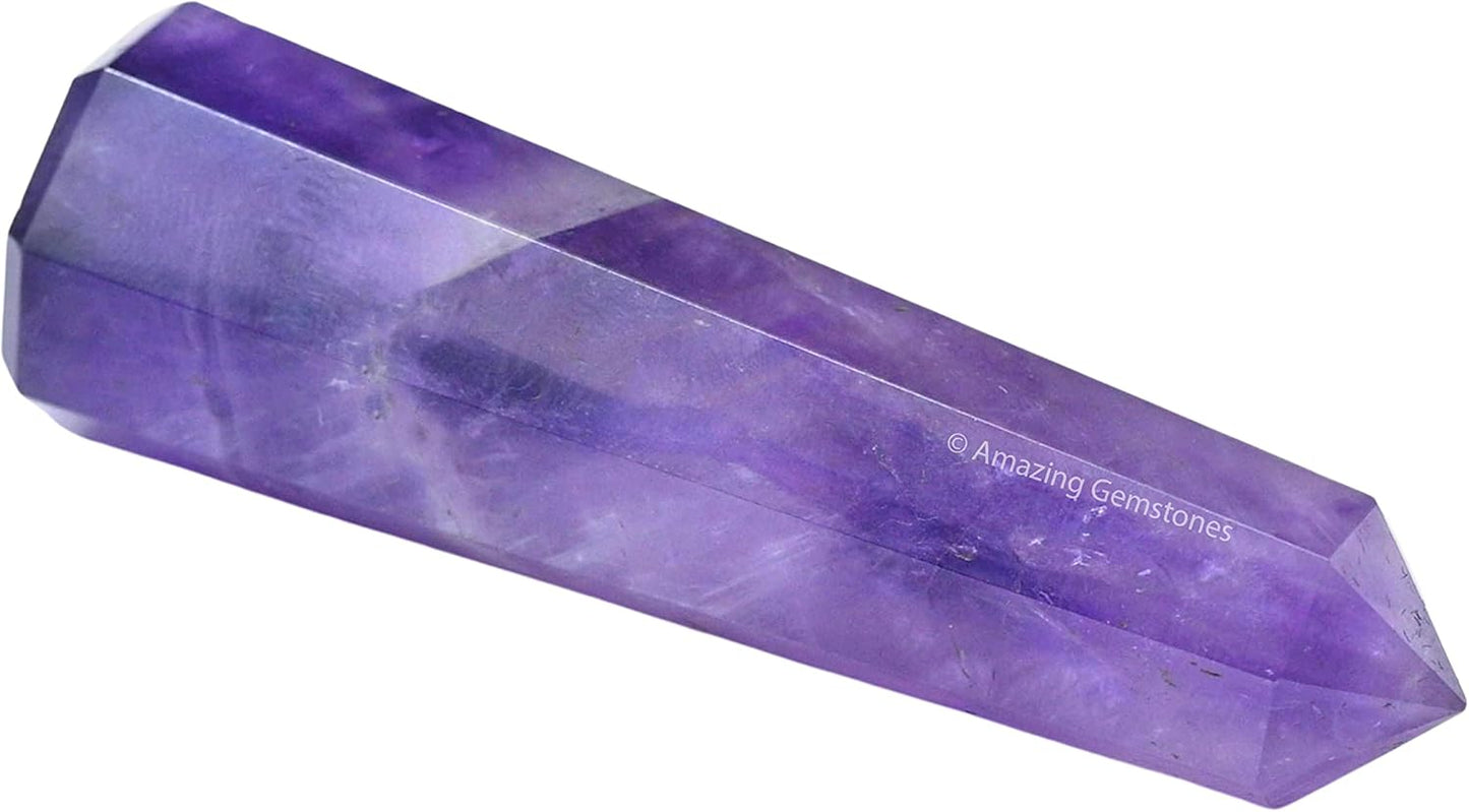 Amazing Gemstone Amethyst Crystal Towers ~ Natural Healing Crystal Point Obelisk for Reiki Healing and Crystal Grid (3- Inch)