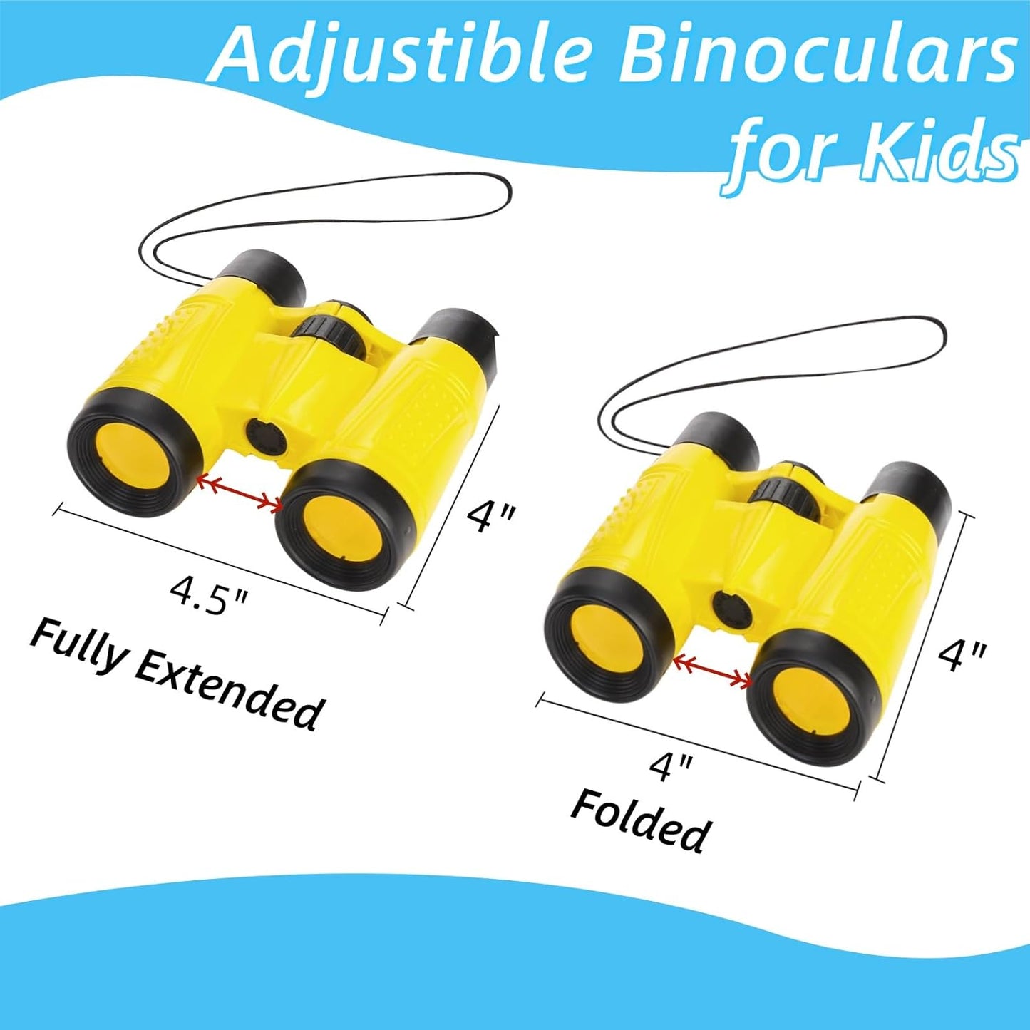 20 Pack Binoculars Toy for Kids, Kids Binoculars with Compass and Neck String, Nature Exploration Toys, Party Favors Learning Gifts for Sightseeing, Camping Adventure, Birdwatching