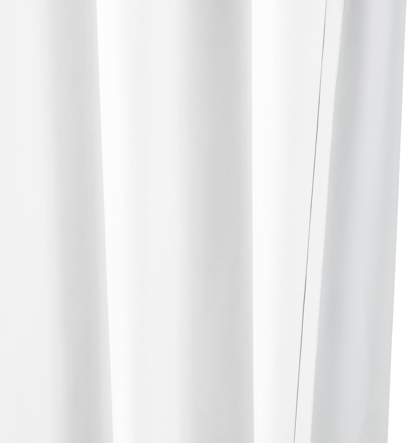 Amazon Basics Light Blocking Room Darkening Blackout Window Curtain with 2 Panels Grommets, for Living Room and Bedroom, 52 x 63 inches, White - Set of 2