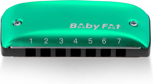 BabyFat 7 Hole Blues Mini Harmonica Set,Diatonic Harmonica with free lanyards,Easy-playing Musical Instrument(Key of F)