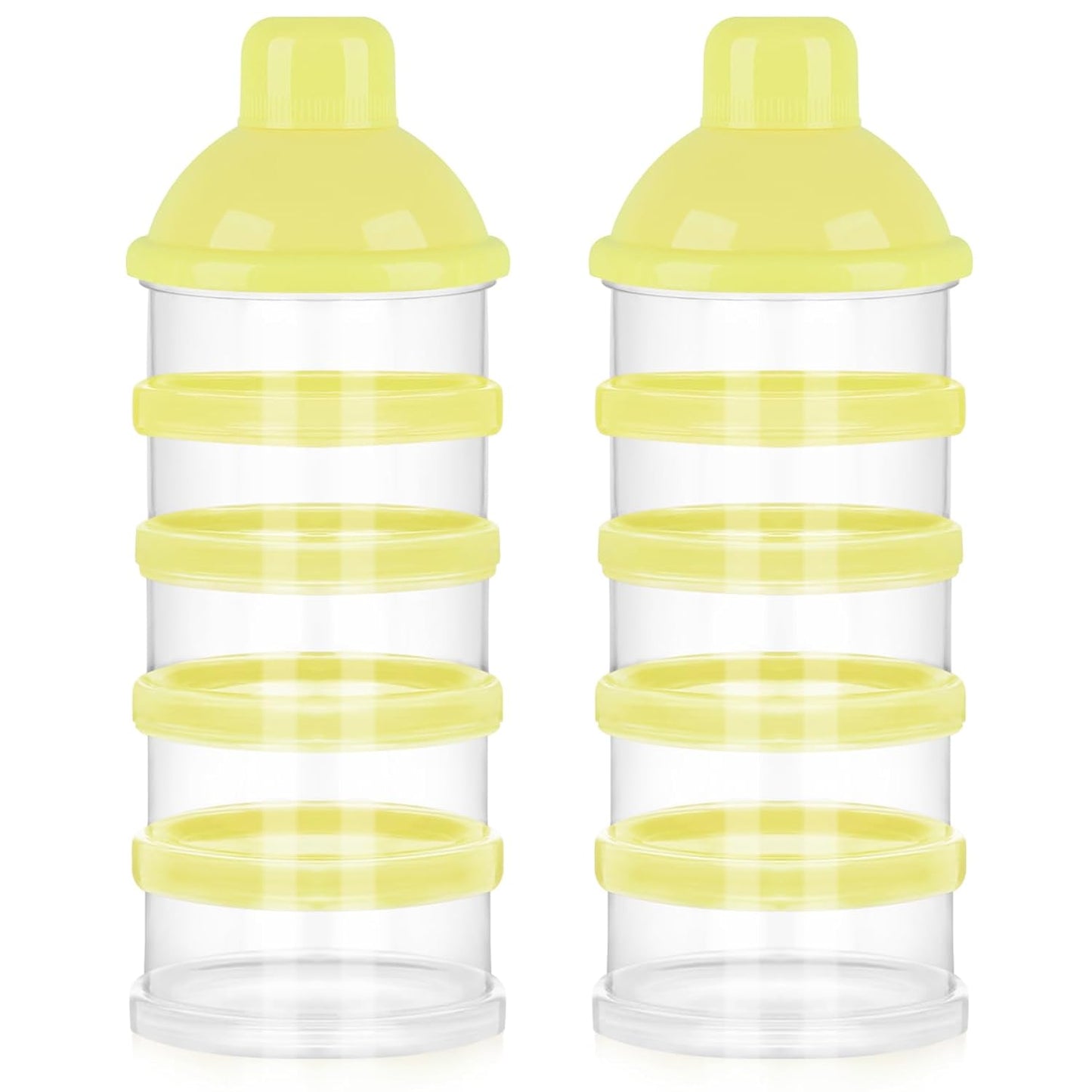 Accmor Formula Dispenser On The Go, 5 Compartments Stackable Formula Container for Travel, Baby Milk Powder Kids Snack Container, BPA Free