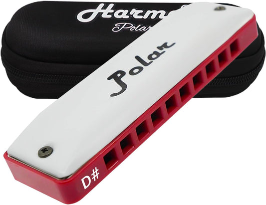 Harmo Polar Natural Minor Harmonica Key of D# - Specialized for Natural Minor Blues, Jazz, Rock, Folk, & Pop, Mouth Organ With Case, Phosphor Bronze Reeds, Harmonica for Beginners & Professionals
