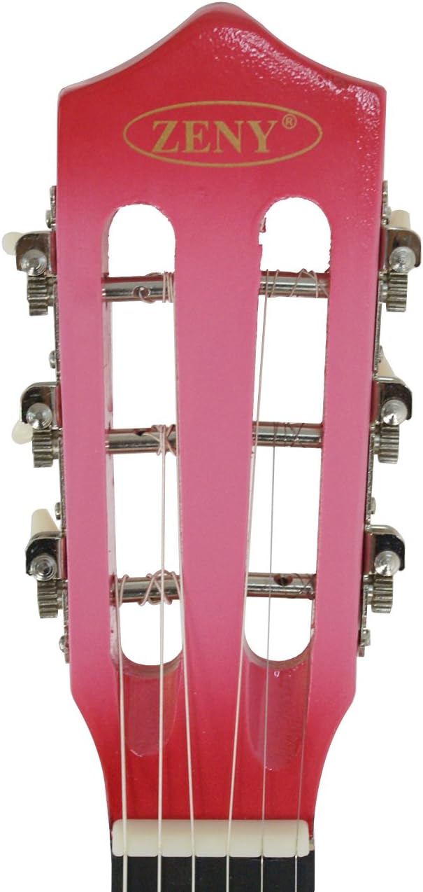 ZENY Beginners 38 inch Acoustic Guitar Package Kit for Right-handed Starters Kids Music Lovers w/Case, Strap, Pitch Pipe and Pick (Pink)