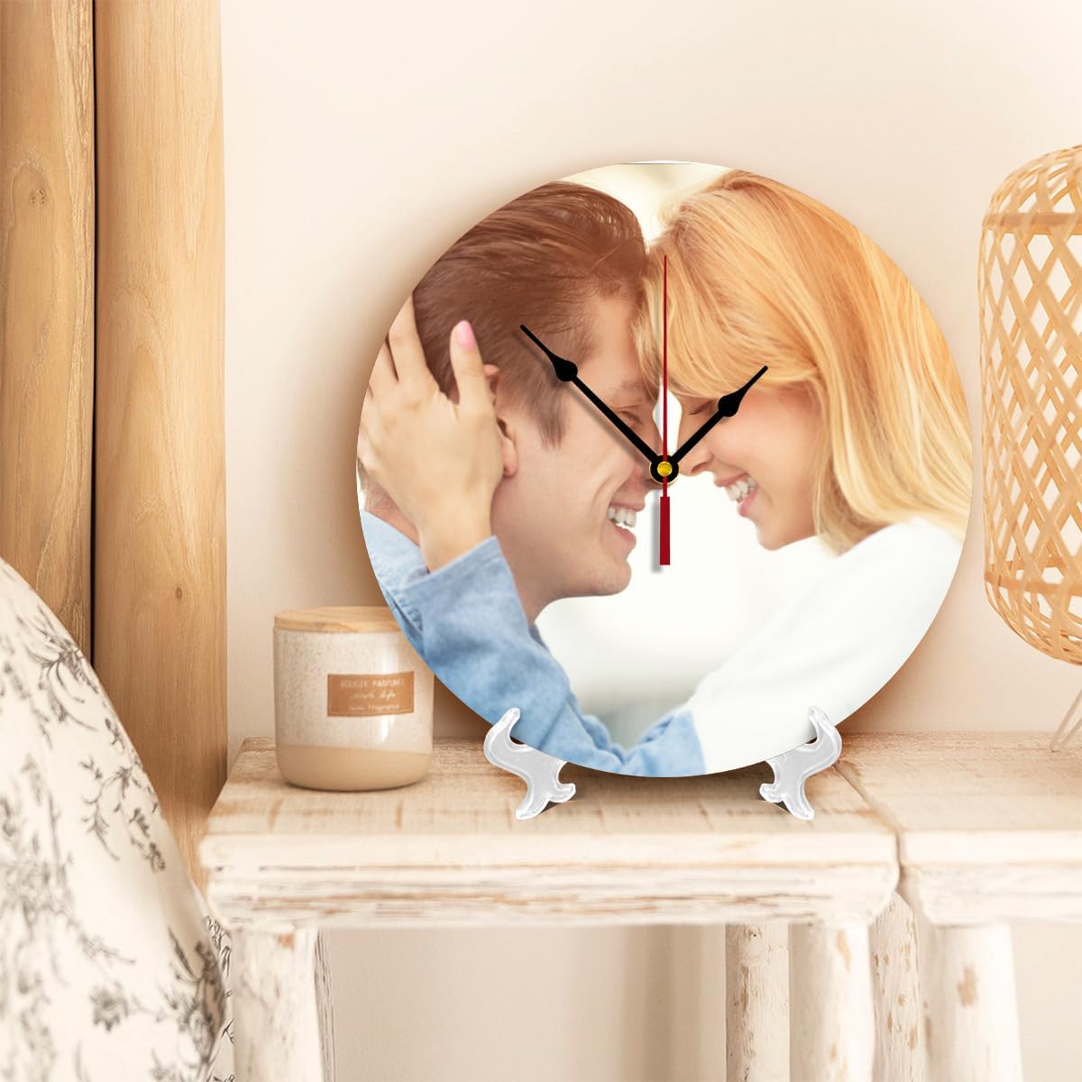 Generic Custom Clocks for Walls Personalized Picture Hanging Time Clocks Customize Gifts for Kitchen Bathroom Home Family Friends Gifts, 12inch-30cm