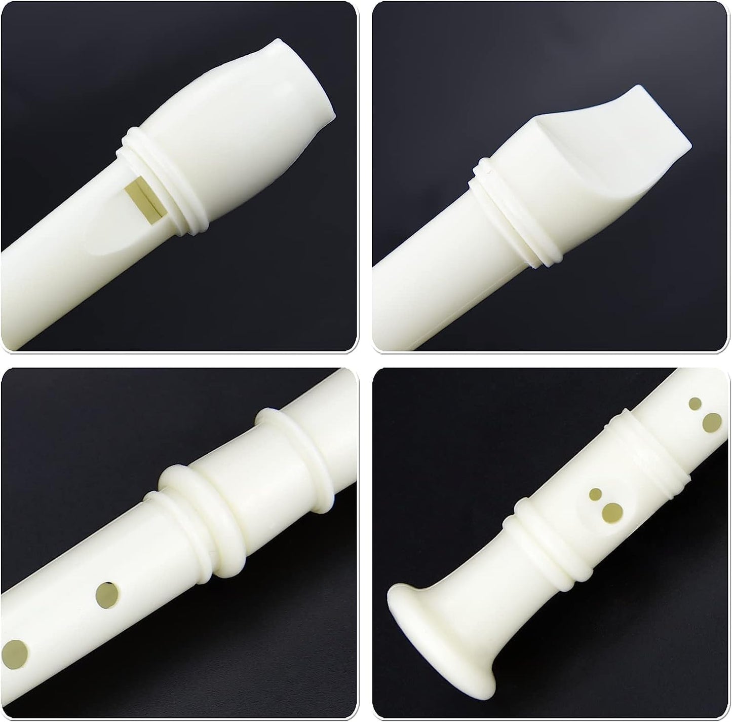 12 Pack 8 Hole Soprano Recorders Descant Flute With Cleaning Rod German Style for Beginner Graduation or Back to School Gift (multi color 1)