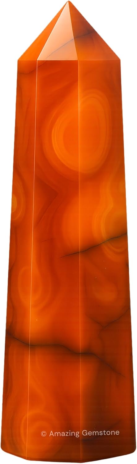Amazing Gemstone Carnelian Crystal Towers ~ Natural Healing Crystal Point Obelisk for Reiki Healing and Crystal Grid (2" to 3" INCH)