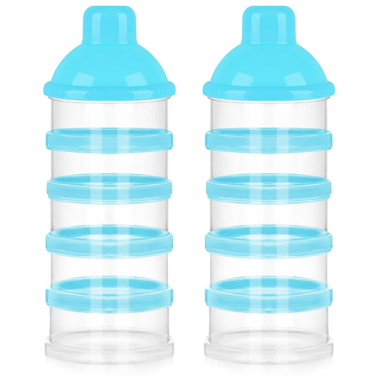 Accmor Formula Dispenser On The Go, 5 Compartments Stackable Formula Container for Travel, Baby Milk Powder Kids Snack Container, BPA Free