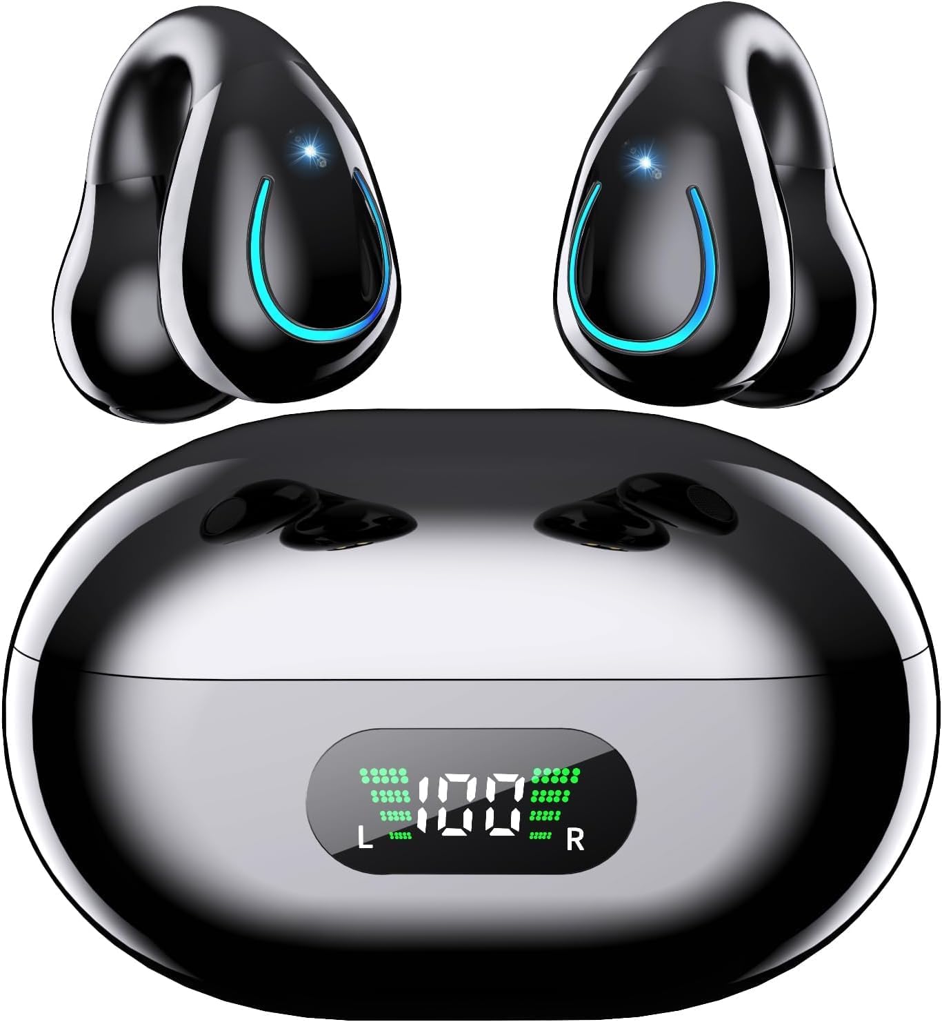 AI Translation Earbuds Real Time 144 Languages 60H Playtime Translator Ear Buds Audifonos Traductores Inglés Español Wireless Earphones Bluetooth Headphones for Travel Business Meeting