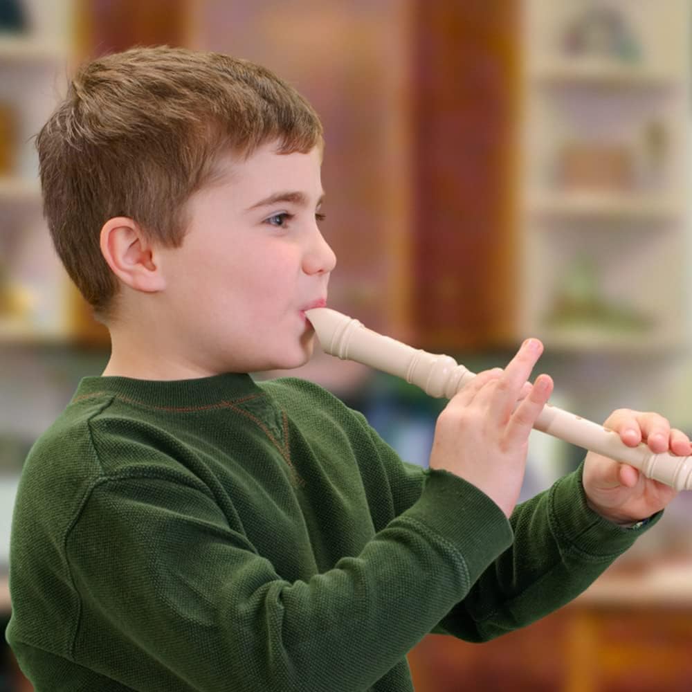 12 Pieces 8 Hole Descant Soprano Recorder for Kids, Plastic Music Recorder Instrument Kid Music Flute with Cleaning Rod