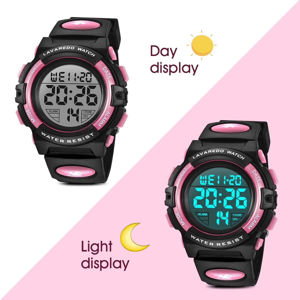 Kids Watch,Boys Watch for 3-15 Year Old Boys,Digital Sport Outdoor Multifunctional Chronograph LED 50 M Waterproof Alarm Calendar Analog Watch for Children with Silicone Band,Kids Gift