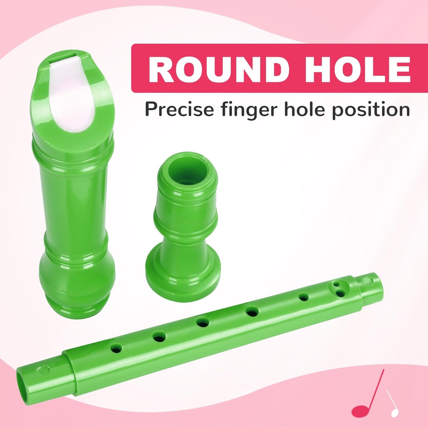 CONJURER Soprano Recorder Instrument for Kids Student - German Fingering 8 Hole Flute ABS Descant Recorders for Beginners with Cleaning Rod and Bag for Kids Over 3 Years Old