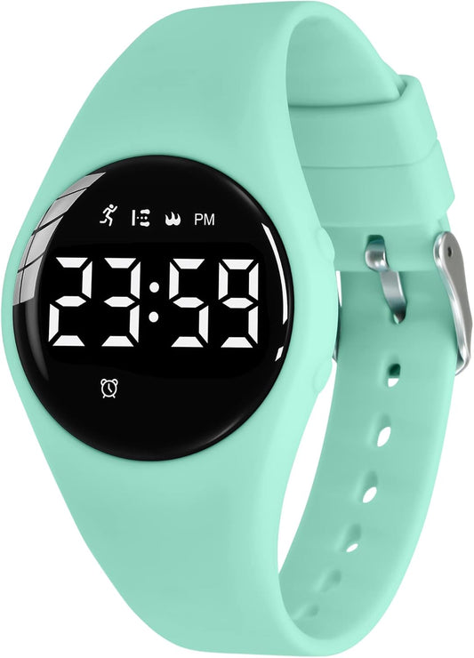 Kids Watches for Girls Boys Digital Sport Watch with Step Counter Pedometer Vibration Alarm Clock, No App Waterproof Fitness Tracker Kids Watch Boys Girls Teens Students Ages 5-16
