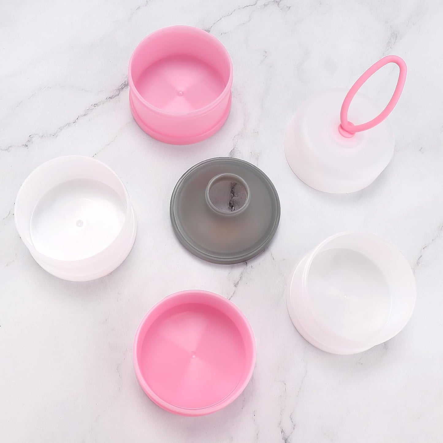 Accmor 2 Pack Baby Formula Dispenser On The Go, Stackable Formula Dispenser Formula Container to Go, Non-Spill Portable Milk Powder Kids Snack Storage Container, BPA Free