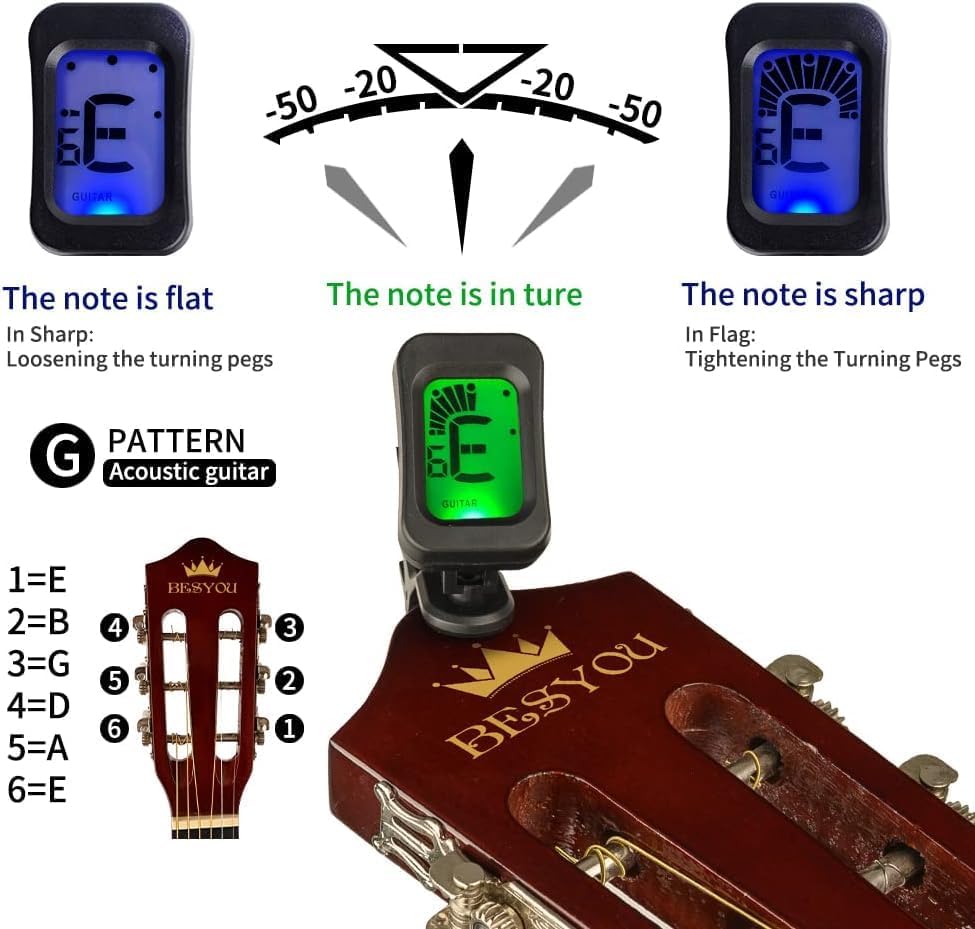 30in Beginner Kids Acoustic Guitar Basic Starter Kit Tuner Capo Strings Winders Strap Picks Student Youth Toddler Guitar Pickguard with Gig Bag Brown