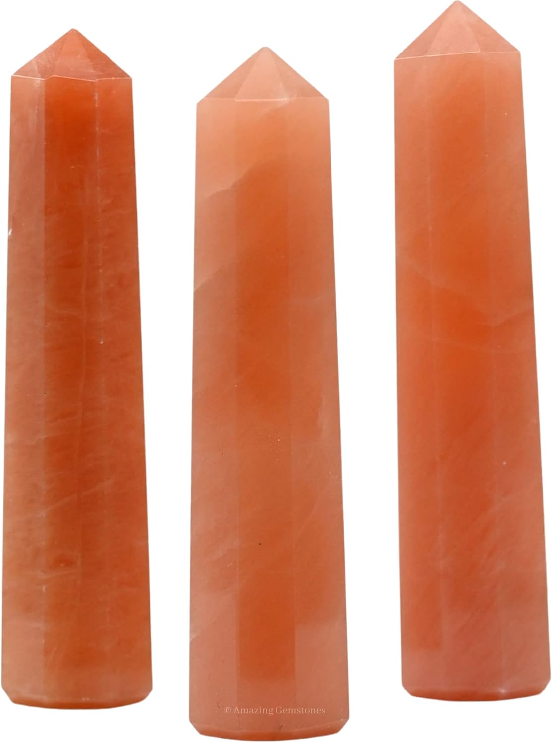 Amazing Gemstone Red Aventurine Crystal Towers ~ Natural Healing Crystal Point Obelisk for Reiki Healing and Crystal Grid (2 to 3 INCH)