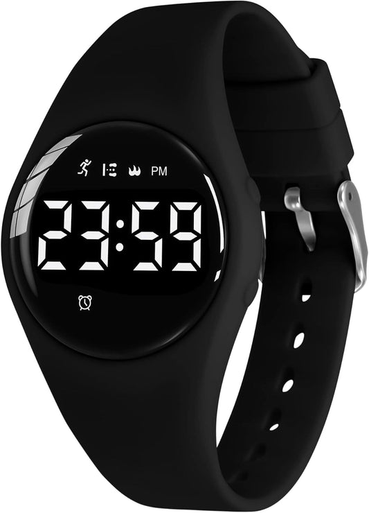 Kids Watches for Girls Boys Digital Sport Watch with Step Counter Pedometer Vibration Alarm Clock, No App Waterproof Fitness Tracker Kids Watch Boys Girls Teens Students Ages 5-16
