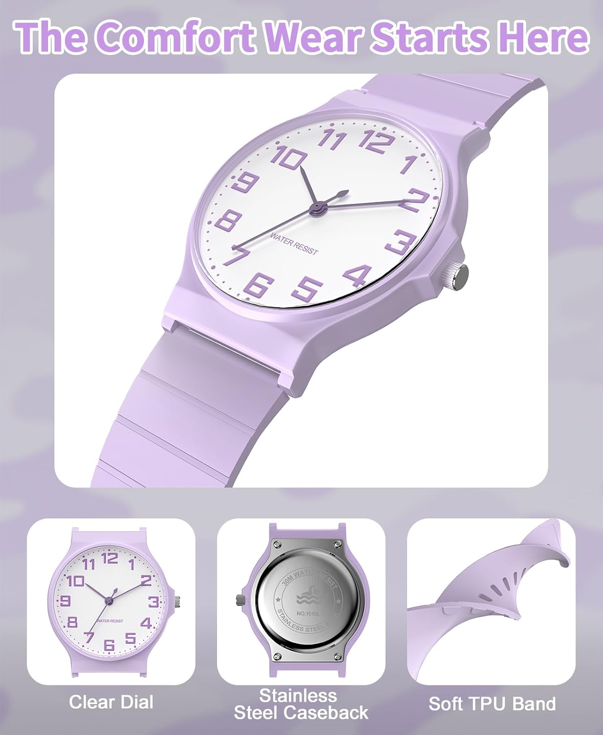 Kids Analog Watch Boys Girls, 30M Waterproof, Sports Watch for Boys, Easy to Read Children's Thin Dial Wrist Watches with Soft Band, for Ages 5-15 Kids Great Birthday Gifts Christmas Day