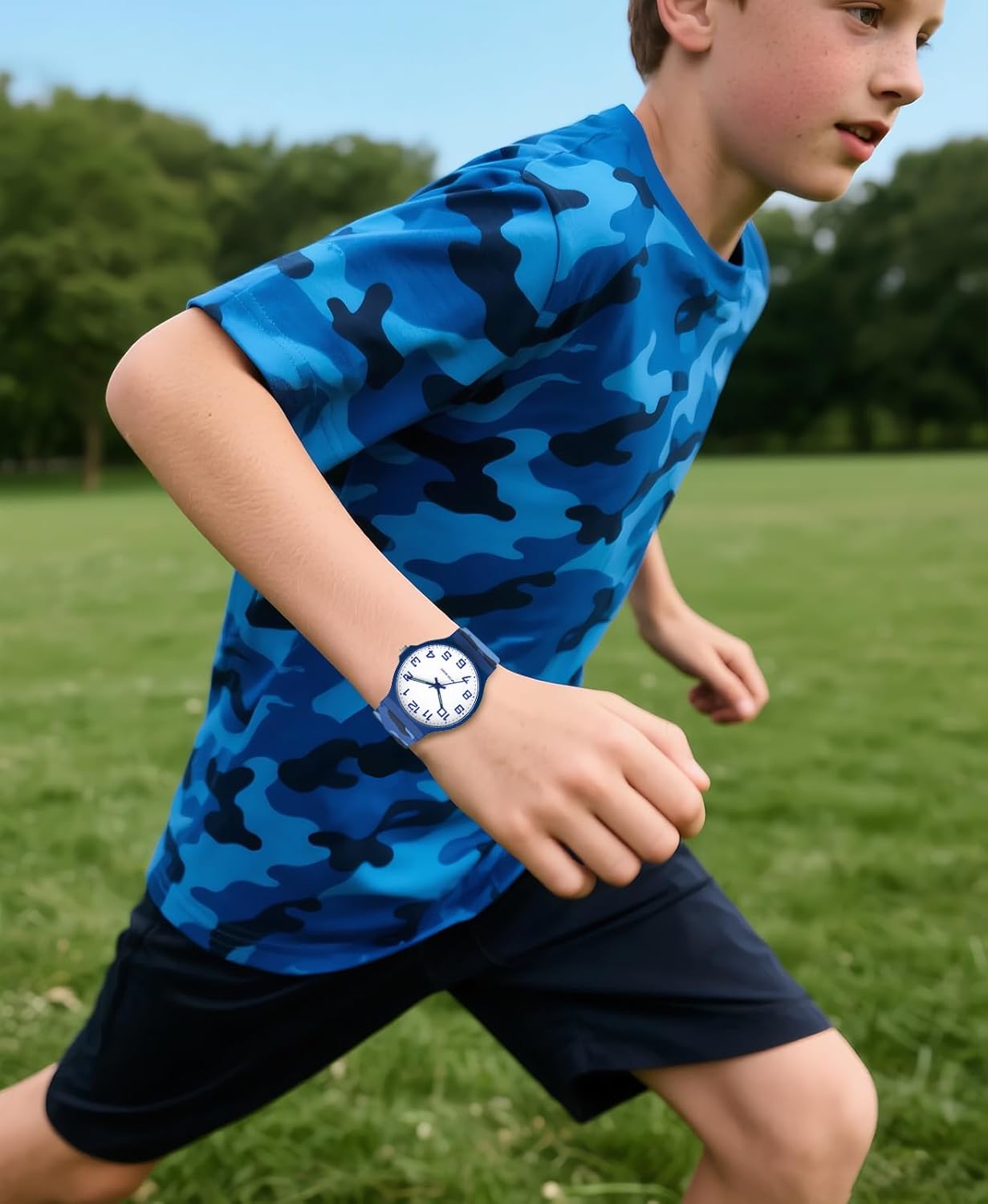 Kids Analog Watch Boys Girls, 30M Waterproof, Sports Watch for Boys, Easy to Read Children's Thin Dial Wrist Watches with Soft Band, for Ages 5-15 Kids Great Birthday Gifts Christmas Day