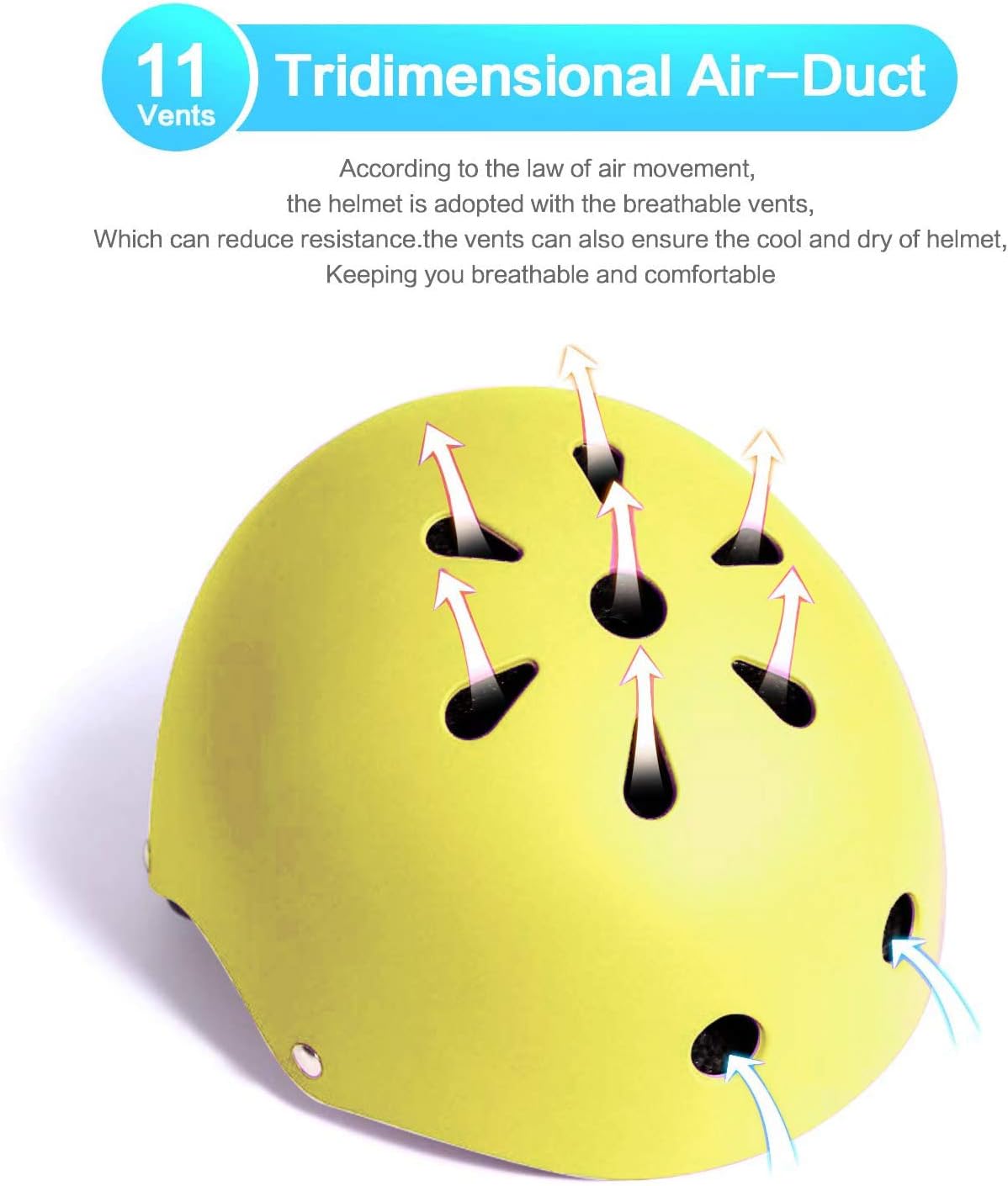 Color Gradient Adjustable Kids Bike Helmet Toddler Helmets for 3-5-8-14 Years Kids Girls Boys Youth Bicycle Helmet for Scooter Balance Bike Roller Skating Skateboard