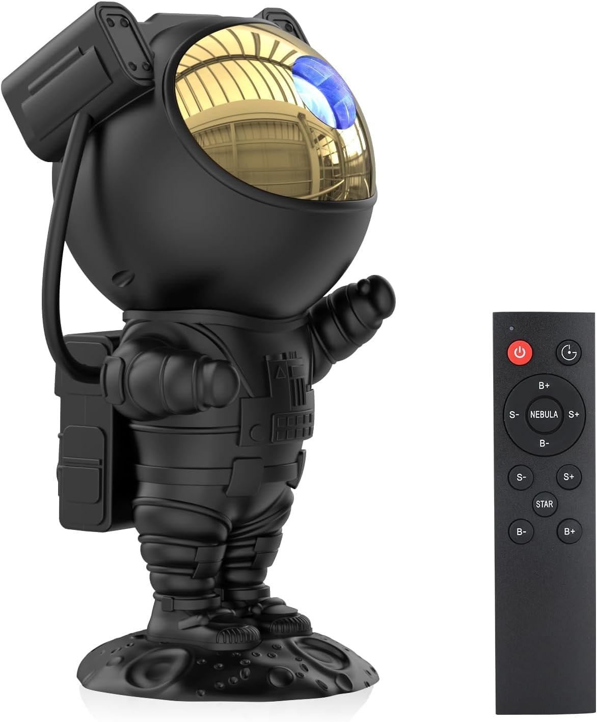 Astronaut Galaxy Projector Night Light,Star Projector Galaxy Light with Nebula,Starry Ceiling LED Lamp Space Buddy Projector with Timer and Remote for Bedroom,Kids Room Decor, Birthdays Gift(Black)