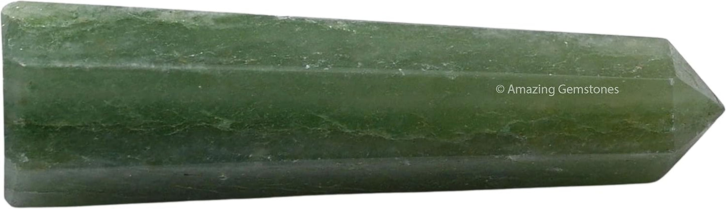 Amazing Gemstone Light Green Aventurine Crystal Towers ~ Natural Healing Crystal Point Obelisk for Reiki Healing and Crystal Grid (2" to 3" INCH)