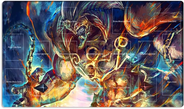 New Mlikemat Playmat Exodia TCG CCG OCG Trading Card Game Mat with Zones + Free Bag (ZD039-758-A)