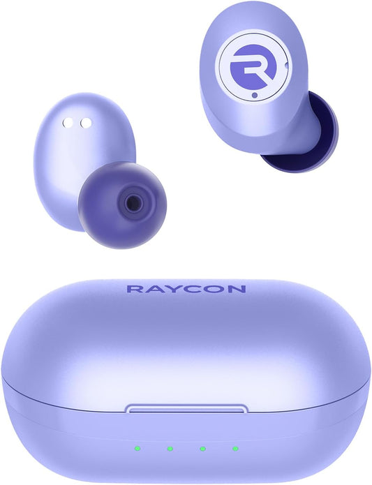 Raycon Everyday Earbuds Classic Bluetooth Wireless with Microphone - Stereo Sound, Active Noise Canceling, in-Ear Bluetooth Headset True Wireless Earbuds 32 Hours Playtime (Purple)