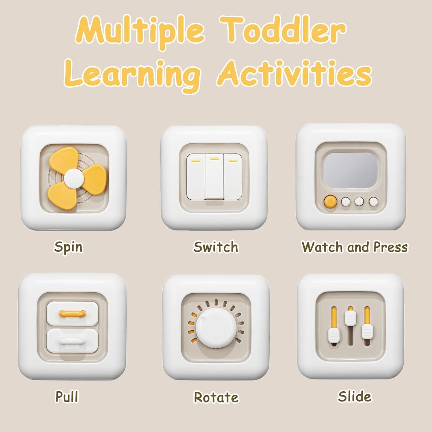 Busy Cube Toys for 1 Year Old Boy, Montessori Toys for 1+ Year Old, Travel Sensory Toys for Toddlers 1-3, Learning Fine Motor Skills| 1st Birthday Gifts Boy 9 12 Months +