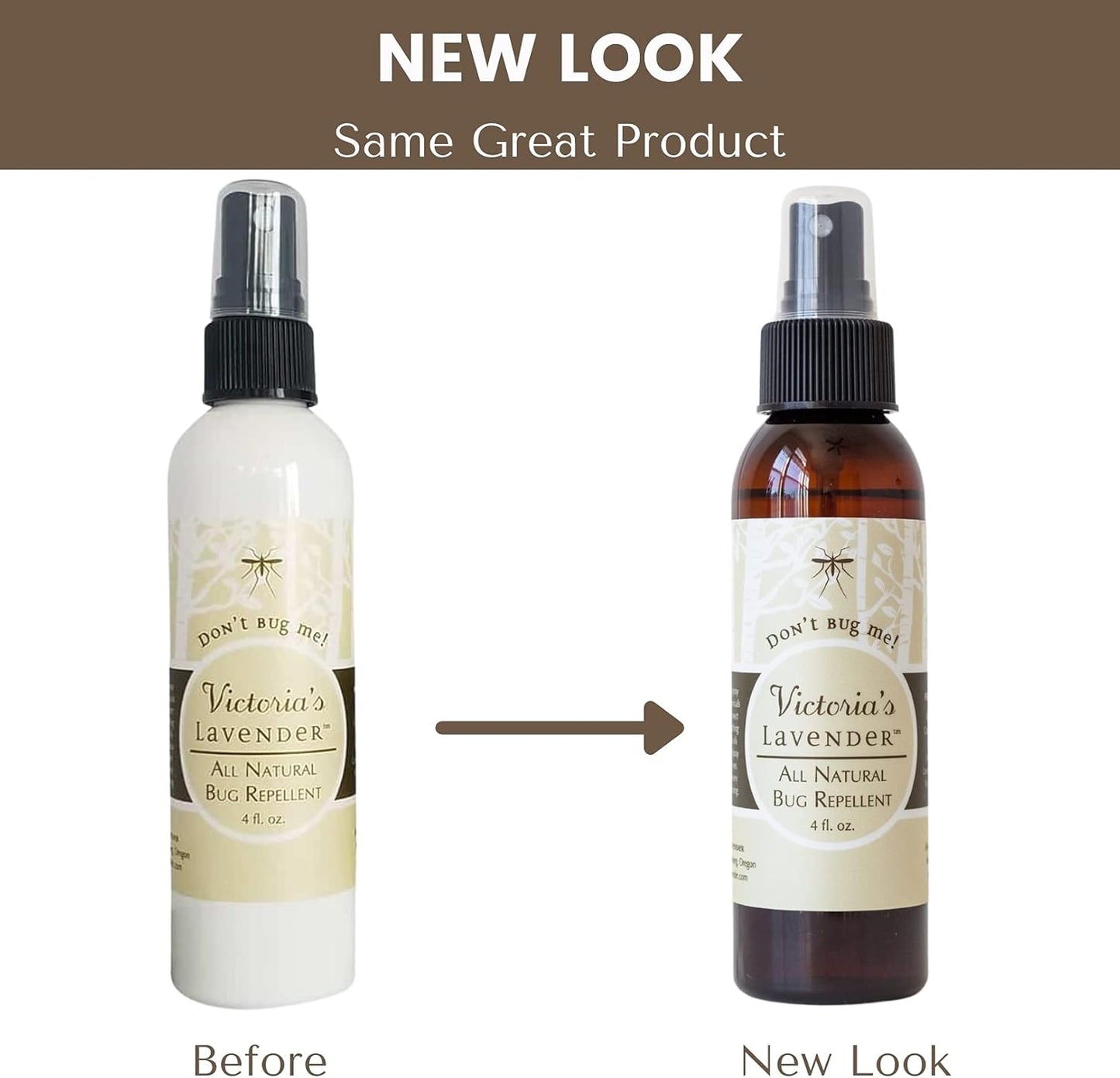 Victoria's Lavender Organic Don’t Bug Me Insect Spray DEET-Free, Made with Plant Based Essential Oils & Aloe Vera - Made in The USA - (1 Pack 4 Fl Oz)