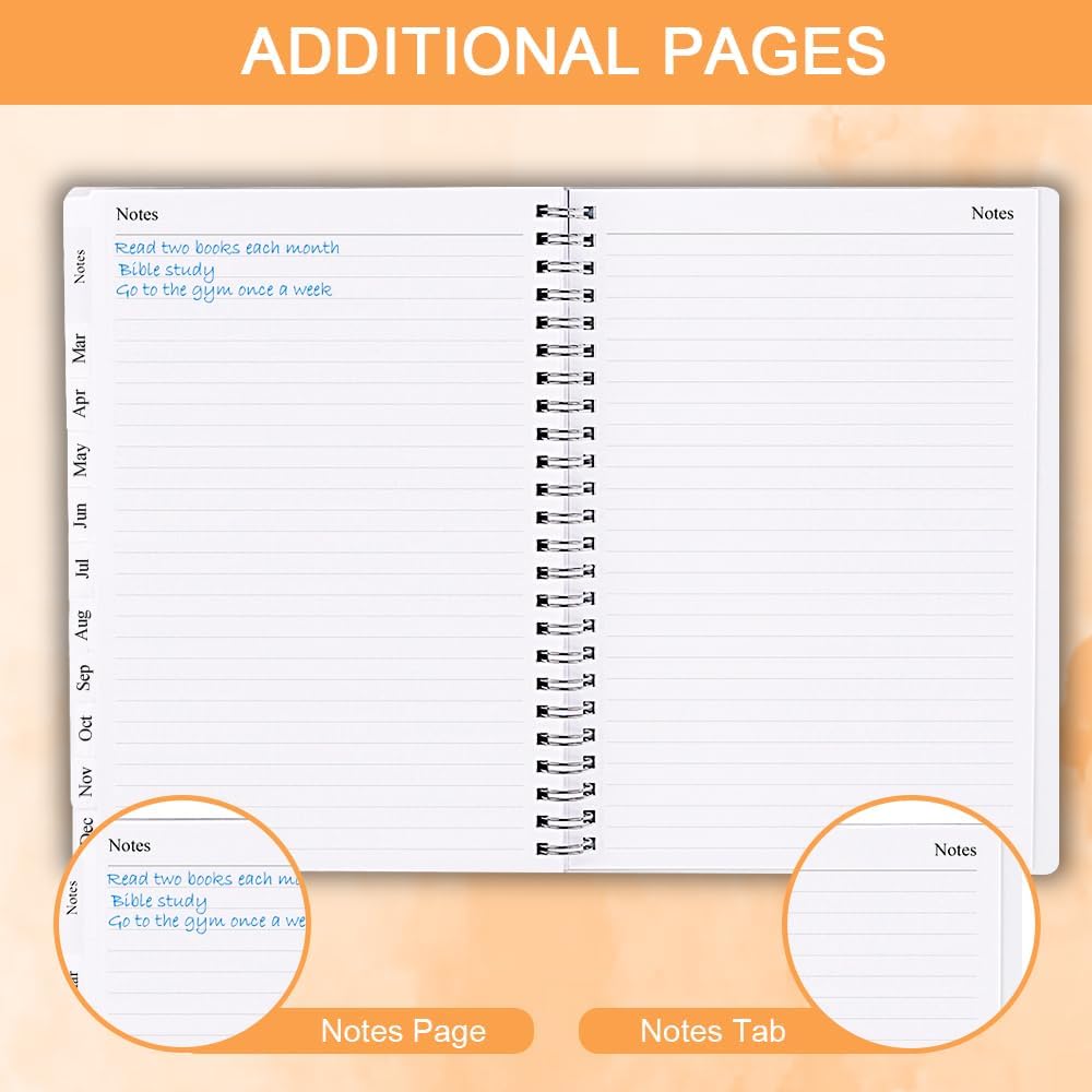 2025-2026 Planner - Weekly & Monthly Planner Runs Jul 2025 to Jun 2026, 6.25" x 8.25", 12 Monthly Tabs, 14 Notes Pages, Inner Pocket, Flexible Cover with Twin-Wire Binding, Planners 2025-2026
