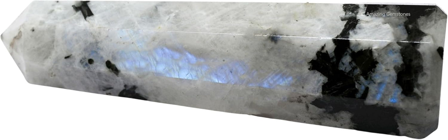 Amazing Gemstone Rainbow Moonstone Crystal Towers ~ Natural Healing Crystal Point Obelisk for Reiki Healing and Crystal Grid (2 to 3 INCH)