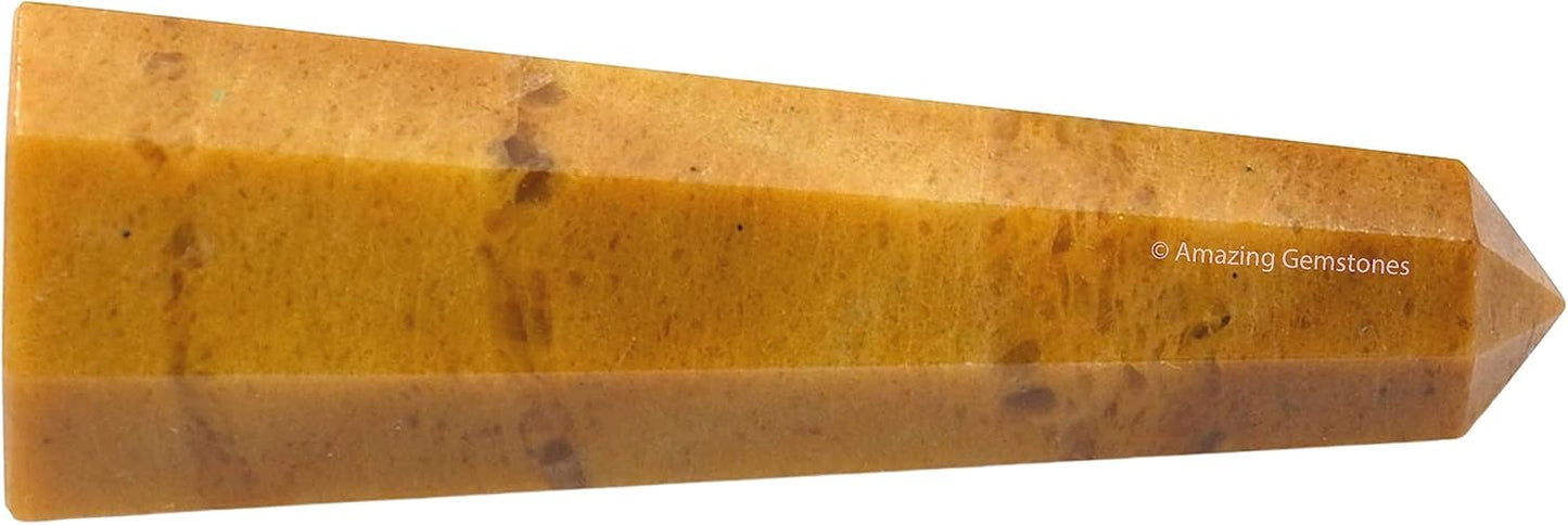 Amazing Gemstone Yellow Jasper Crystal Towers - Natural Healing Crystal Point Obelisk for Reiki Healing and Crystal Grid (2 to 3 Inch)