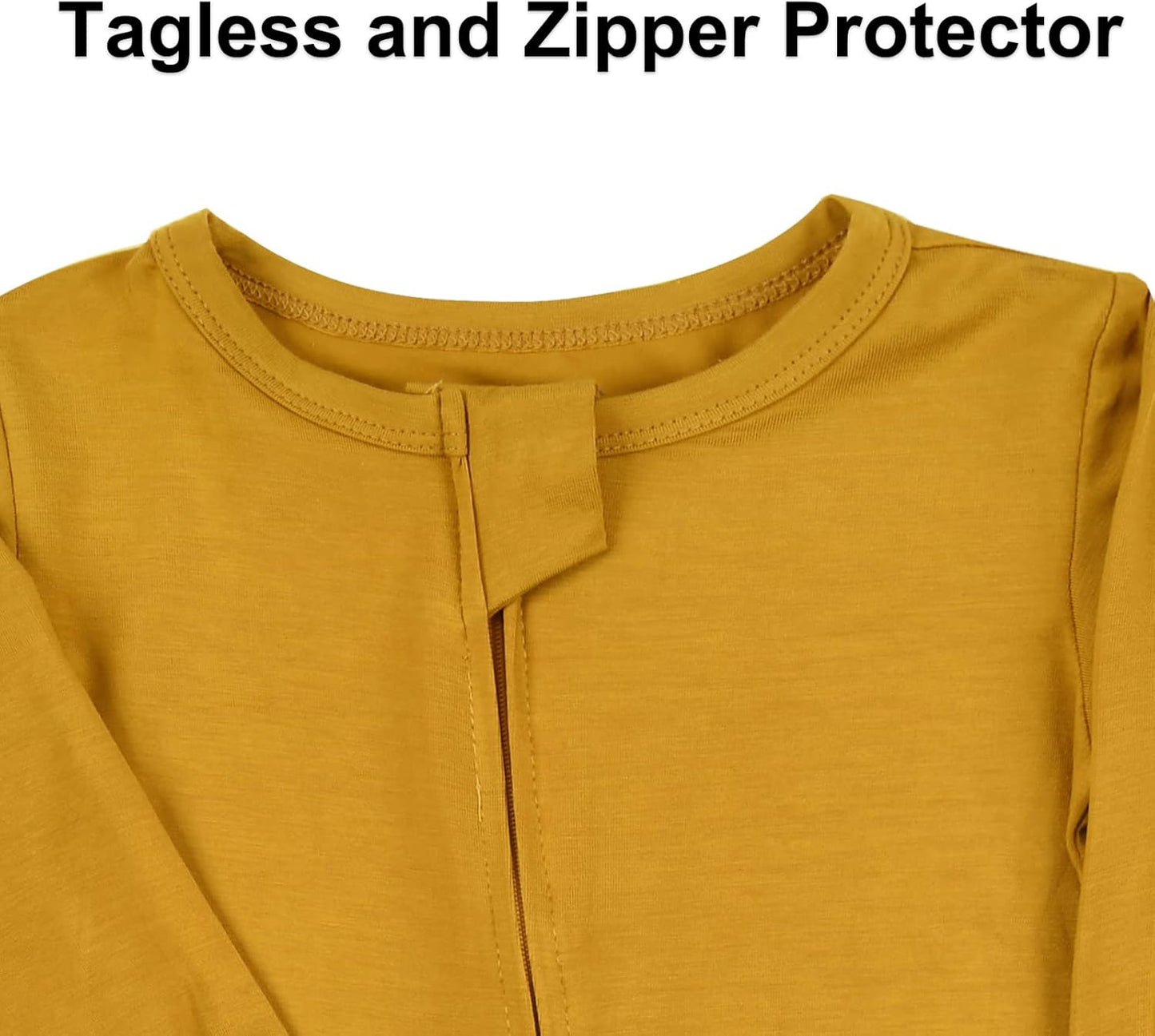 Aablexema Baby Footless Pajamas Zipper with Mitten, Rayon from Bamboo, Infant Long Sleeve Romper Pjs