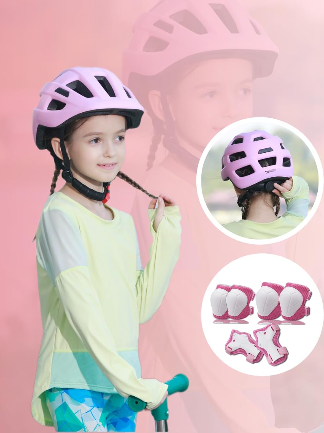 Kids Bike Helmet for Ages 1-8 Years, Adjustable Toddler Boys and Girls Helmets, Lightweight Child Infant Bicycle Cycling Scooter Sports Helmet 48-54cm