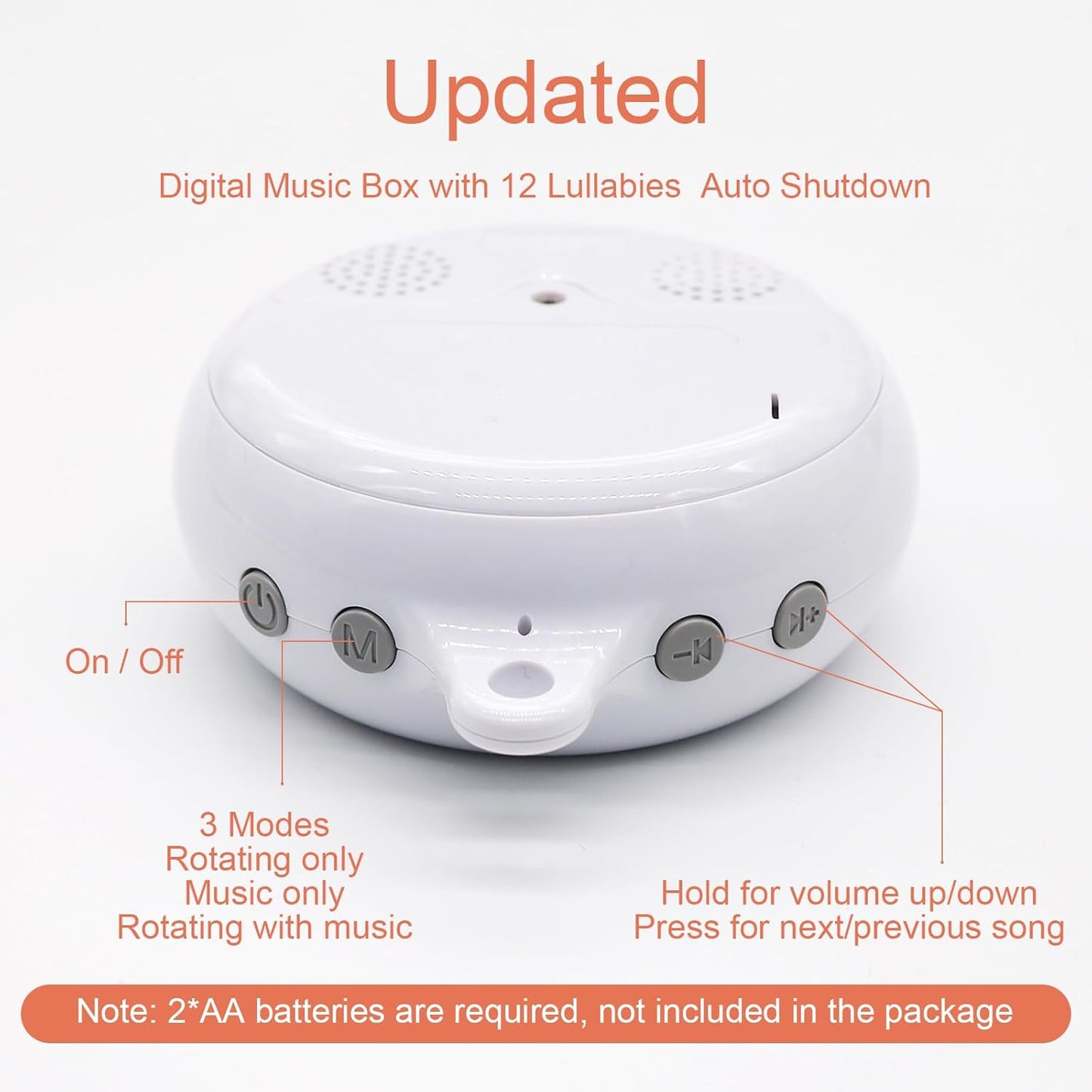 Upgraded Blublu Park Musical Mobile for Crib, Baby Crib Mobile with Hanging Rotating Toys Woodland Nursery Decor for Newborn Baby Boys Girls, Digital Music Box with 3 Modes, 12 Lullabies (Pink)