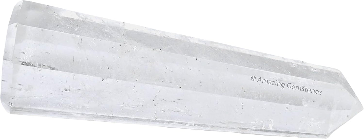Amazing Gemstone Clear Quartz Crystal Towers - Natural Healing Crystal Point Obelisk for Reiki Healing and Crystal Grid (3 Inch)