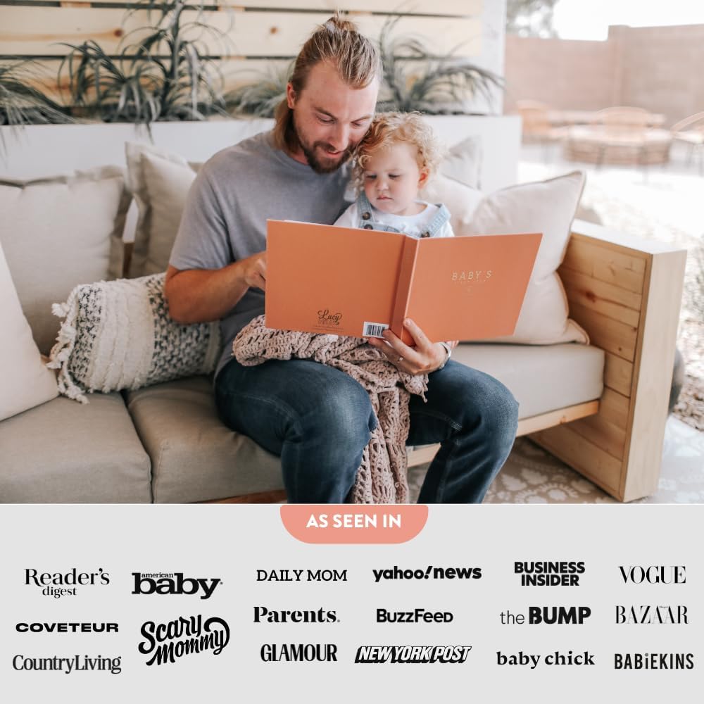 Lucy Darling Baby Memory Book – Teddy Bears' Picnic | Luxury Baby First Year Book & Photo Album | Gender Neutral Keepsake Journal for Milestones, Memories & Photos | Thoughtful Pregnancy Gift