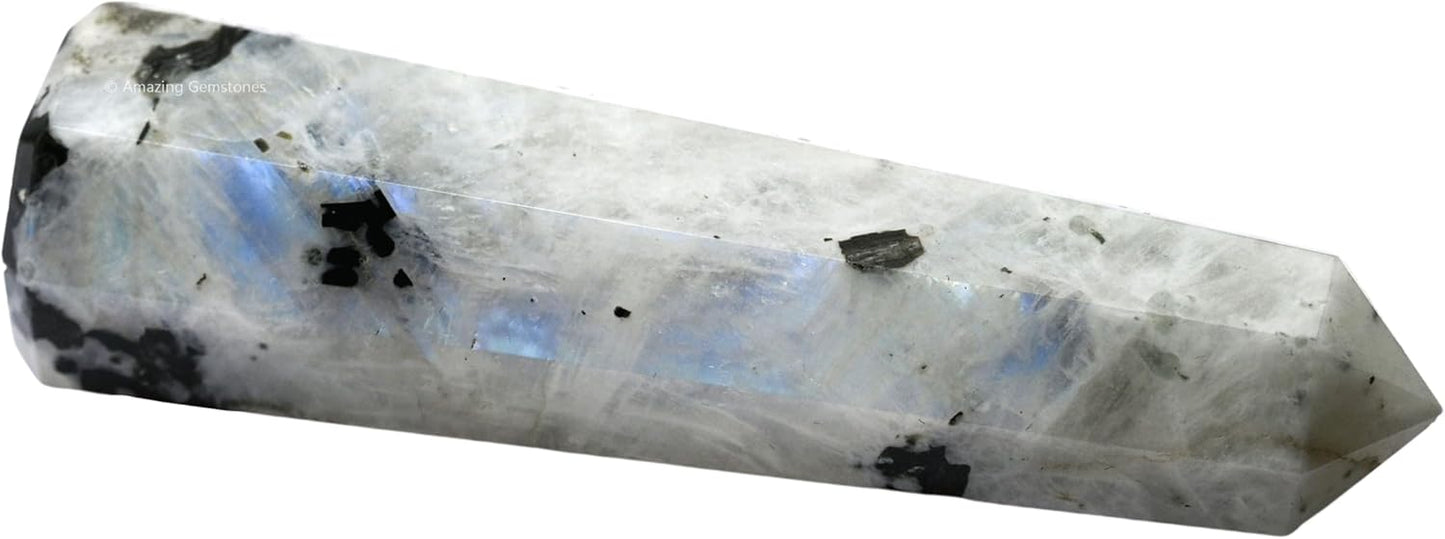 Amazing Gemstone Rainbow Moonstone Crystal Towers ~ Natural Healing Crystal Point Obelisk for Reiki Healing and Crystal Grid (2 to 3 INCH)